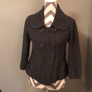 3/4 length sleeve double breasted sweater